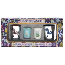 YANKEE CANDLe 香氛蠟燭禮物組, 49公克, 小馬蠟燭, Bahama微風, Bahama Breeze+Clean Cotton, 紅色+藍色