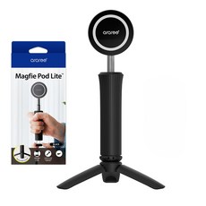 araree MagSafe 360度旋轉機內用Mac Pford Light迷你智慧型手機三腳架組, 1組, 黑色, 單品
