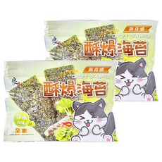 良澔 酥爆海苔 芥末口味, 32g, 2包