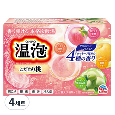 온포 탄산입욕제 복숭아, 4세트, 800g