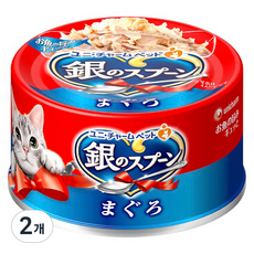 긴노스푼 고양이 간식캔, 참치맛, 70g, 2개