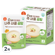 짱죽 유아용 순 한우 우리아기 나주 사골곰탕 4p, 혼합맛, 800g, 2개