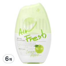 에어후레쉬 크리스탈워터 실내용 대용량 방향제 그린애플향, 6개, 400ml