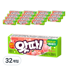 왓따 복숭아 껌, 23g, 32개입