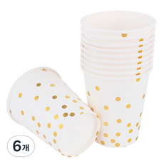 五彩紙屑派對杯 白色 240ml, 30入, 6個