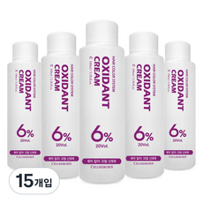 셀리본 옥시던트 컬러 크림 산화제 6%, 100ml, 15개