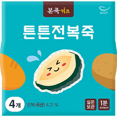 본죽 키즈 튼튼 전복죽 180g, 전복, 4개