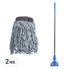 크린메이트 두툼 굵은실 청마포 400g + 스텐마포대 세트, 2세트