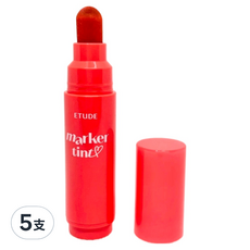 ETUDE 鮮嫩欲滴果汁唇筆 3.5g, 7 蜜桃杏橘, 5支