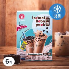 오스버블 인스턴트 보바팩 버블티 브라운슈가맛 4개입 (냉동), 260g, 6개