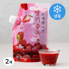 딸기중독 수제 딸기청 (냉동), 1kg, 2개