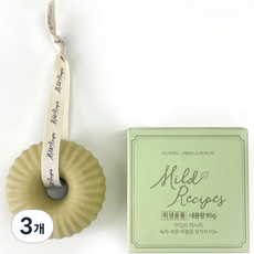 마일드레시피 버블링 설거지 비누 녹차 레몬, 85g, 3개