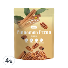 O'natural 歐納丘 肉桂胡桃, 非油炸, 低溫烘焙, 50g, 4包