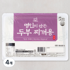 한둘 명인이 만든 두부 찌개용, 3kg, 4개