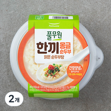 풀무원 한끼 몽글 순두부 맑은 순두부탕, 269g, 2개