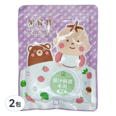粥寶寶 茄汁時蔬牛肉燉飯, 150g, 2包