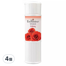 Enchanteur 艾詩 香氛爽身粉 紅色 玫瑰小蒼蘭 200g 四入組, 4個