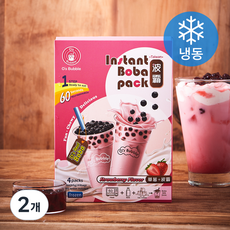 오스버블 인스턴트 보바팩 버블티 딸기맛 4개입 (냉동), 260g, 2개