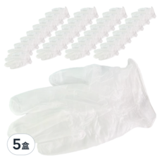 無品牌 無粉PVC手套 染髮/按摩/料理手套 L 100個 透明 5盒