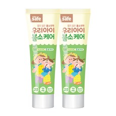 키즈세이프 우리아이 불소케어 치약 1~6세, 60g, 2개