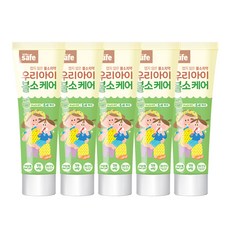 키즈세이프 우리아이 불소케어 치약 1~6세, 60g, 5개