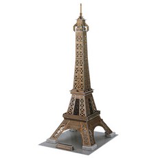 3D 매직퍼즐 내가 만드는 세계 유명 건축물 시리즈 에펠탑 종이블록, 1개, 35피스