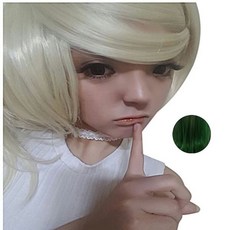 데일리가발 애니메이션 얼굴 수리 코스프레 가발, 4 초록색, 1개