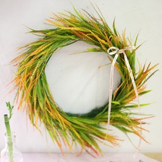 Happy World假花花環, 橙色新鮮薰衣草, 1 個