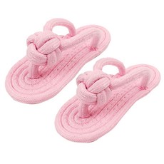 block mart 寵物玩具繩拖鞋, 粉色的, 2件