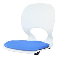 체어포커스 크로바 화이트바디 좌식 의자, 블루