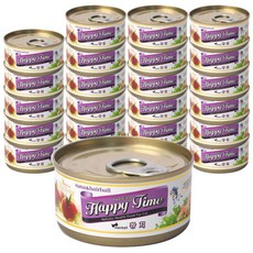 해피타임 고양이 간식캔 80g, 참치, 24개입