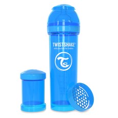 트위스트쉐이크 컬러 젖병 330ml 5종 세트, L(6~8개월), 파랑색