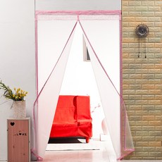 알뜨리 EVA 방풍비닐 현관 방문용 반투명 + 양면테이프, 핑크