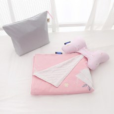 보떼하우스 디즈니 흔들림방지 목베개 + 블랭킷 세트, 겨울왕국 핑크