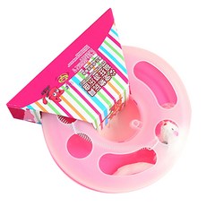 이코디 마우스 라운드 반려묘 장난감 랜덤 발송 25 x 25 x 8 cm, 핑크, 1개