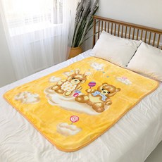 미소비즈 쁘띠베딩 보봉 담요, 옐로우