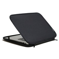 인트존 투톤 지퍼 노트북 파우치 INTC-215X, 스모키 블랙, 13.3in