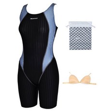 아쿠아티카 여성용 5부 반전신 수영복 AQA49251 + 언더브라 + 수영가방 세트