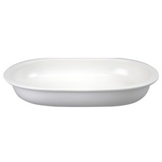 페자로 로씨니 미디엄 오벌 오븐 팬 29 x 18.5 cm, 스노우 화이트(GRSAL3300), 1개