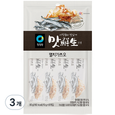 대상 청정원 맛선생 멸치 가쓰오 스틱, 80g, 3개