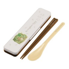 스케이터 토토로 수채콤비 도시락수저세트, 혼합 색상, 1세트