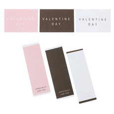 황씨네도시락 발렌타인 사각 도시락 스티커 72p + 이스페셜리 직사각 72p, 혼합 색상, 1세트