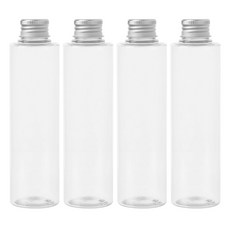 병도매닷컴 AC170 투명 음료용기 알루미늄 실버캡, 170ml, 4개