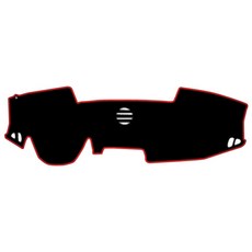 이모션 펠트 논슬립 3D 입체설계 대쉬보드 커버 현대, 코나 (센터 스피커 유), 블랙 + 레드 테두리