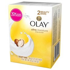 올레이 모이스춰 아웃래스트 울트라 모이스쳐 시어버터 뷰티 바, 106g, 2개