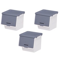 리템Lnc 루맥스 미니 슬라이딩 리빙박스 68066, GRAY, 3개