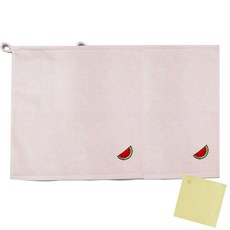 송월타월 어린이집 캐릭터 고리타올 시즌2 수박 2p + 테리베이커리 고리타올 랜덤 발송 세트, 분홍(수박), 1세트