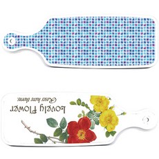 로엠디자인 LovelyFlower 서빙 도마보드 세트, LovelyFlower, 블루타일, 1세트