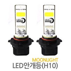 문라이트LED 10W LED안개등 6000K루나비젼(1대분) 1세트 H10, 혼합색상, 1개