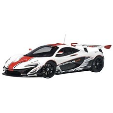 AUTOART 레프리카 McLAREN P1 GTR GLOSS WHITE/RED STRIPES 다이캐스트 AA815412WH, 혼합 색상